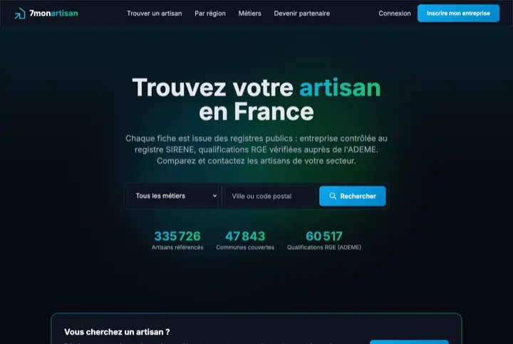 Capture du site 7monartisan