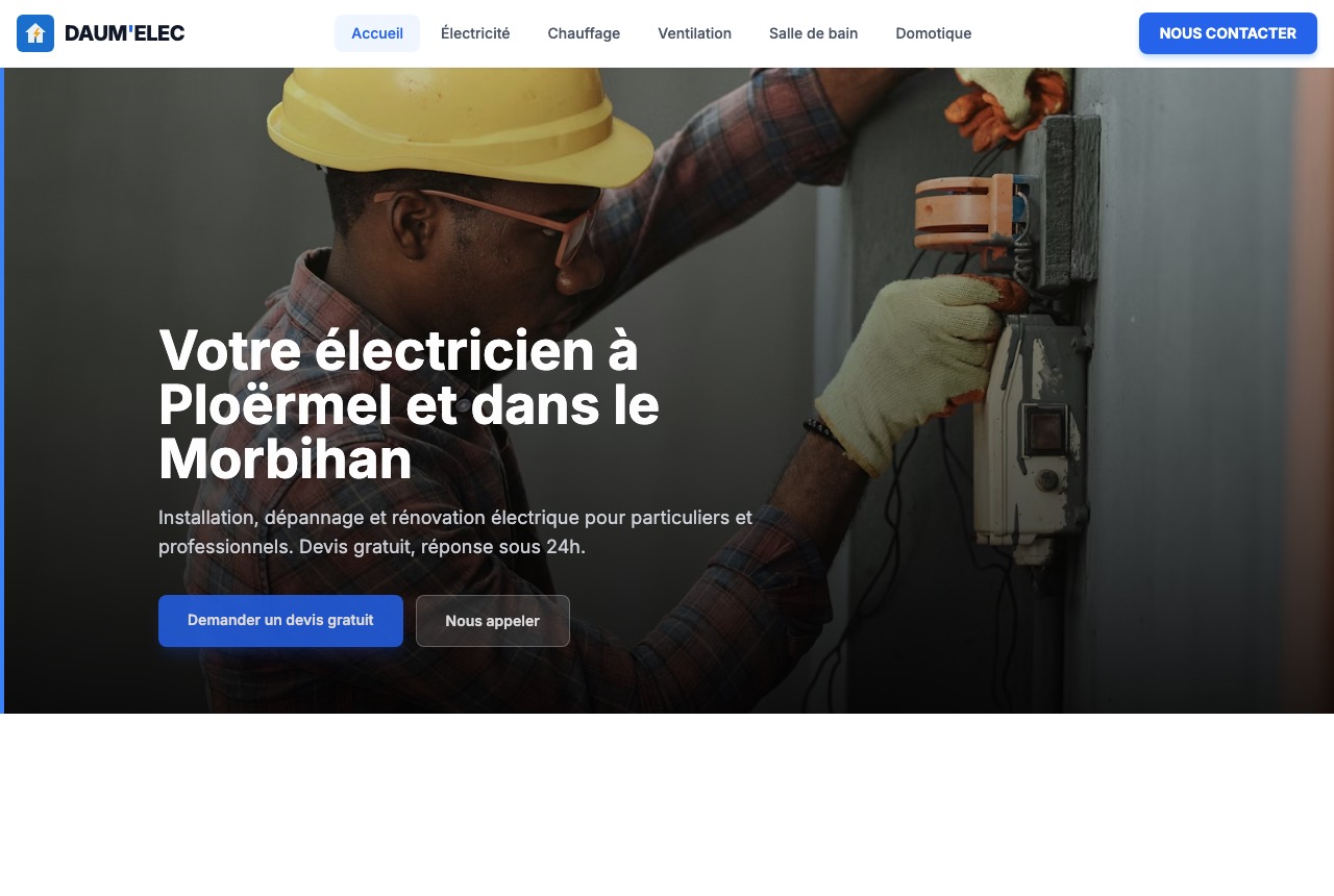 Capture du site DAUM'ELEC